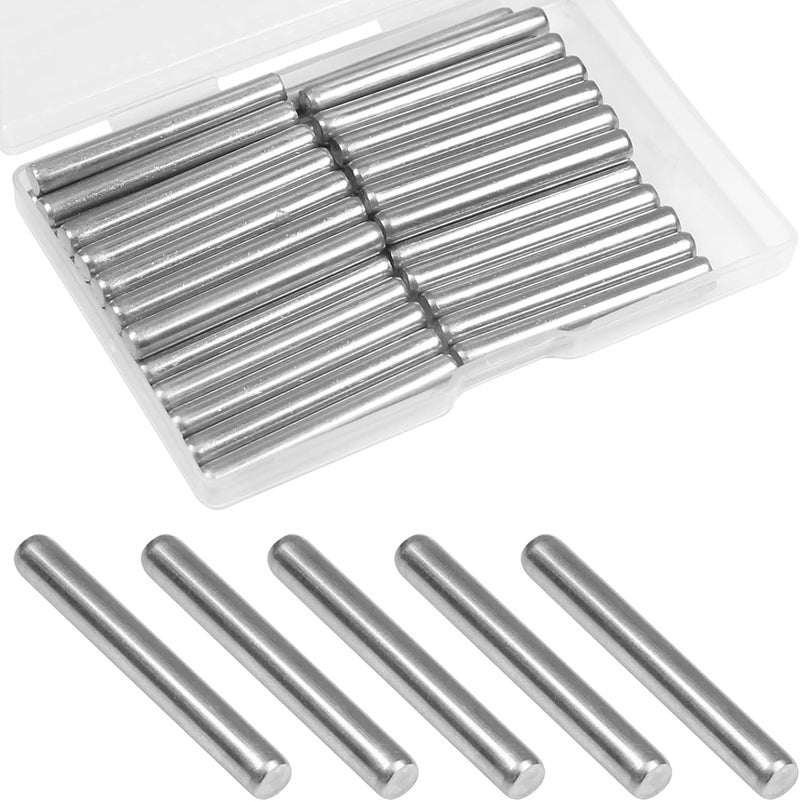 Yinpecly 35 Pcs 5mm x 40mm Shelves Dowel Pin,304 Stainless Steel Dowel Pin, Shelf Support Pegs Pin Metal Bookshelf Pegs Support for Cabinet Furniture Fixing Component Position - Image 1